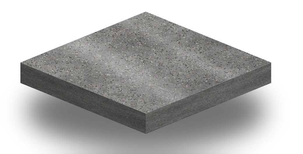 Cross-section of the polished concrete floor layers